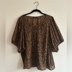 Madewell animal print cotton top
